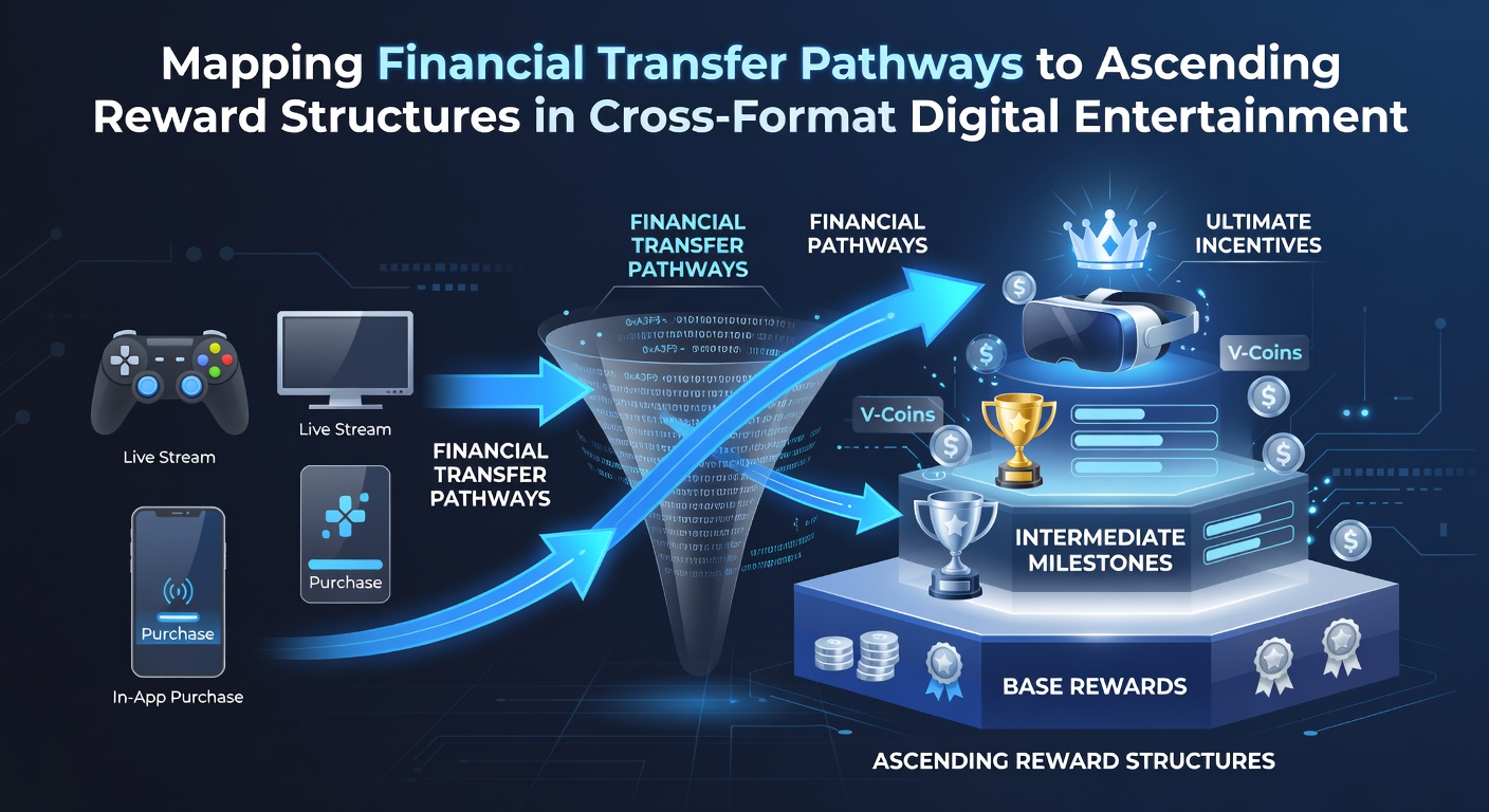 Chart showing tier progression and reward mapping in multi-format digital entertainment
